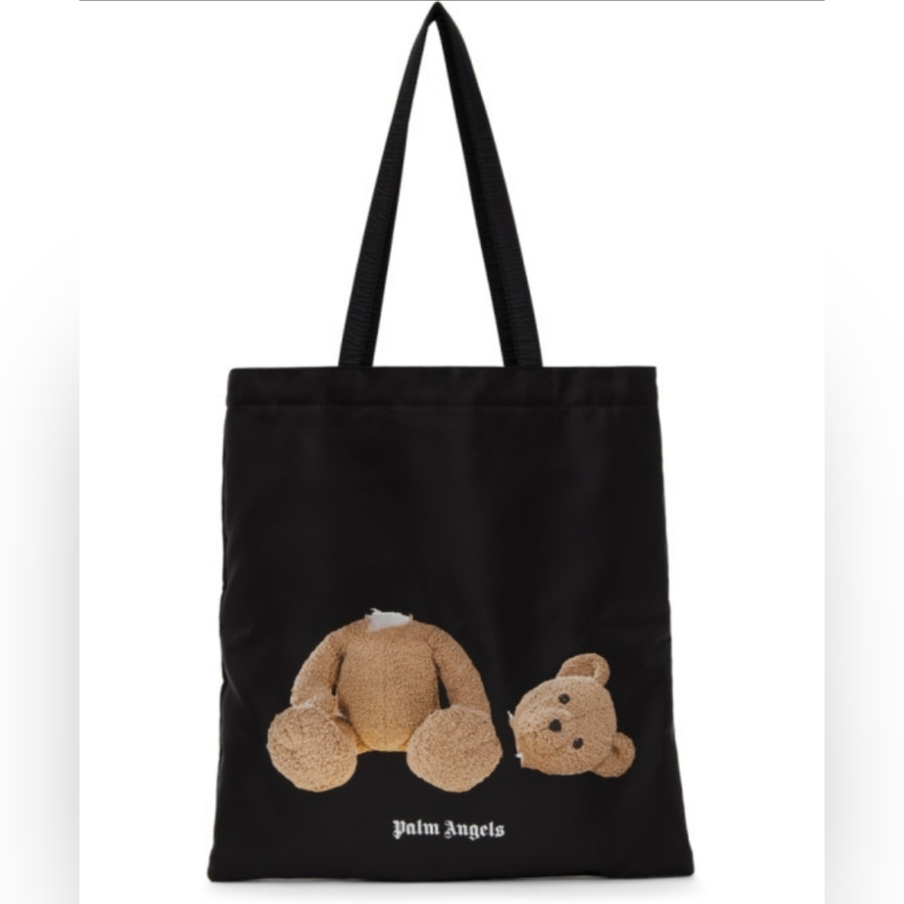 Palm Angels Black Bear Shopping Tote
